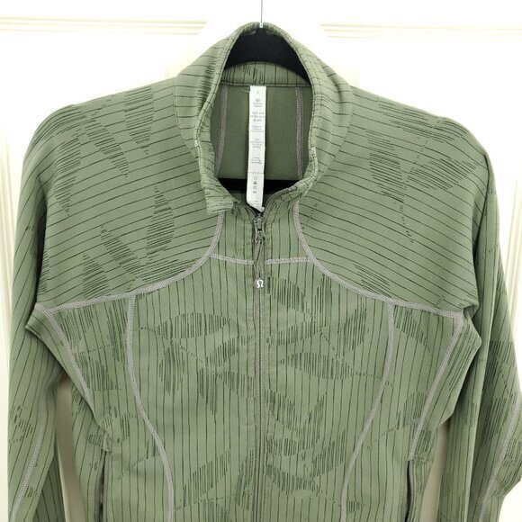 Lululemon Shape Jacket 8 Green Leaf Print Luon - Picture 4 of 16